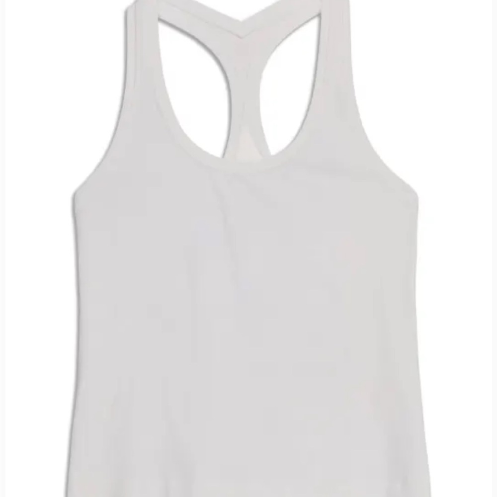 Lululemon White Racerback Tank Top